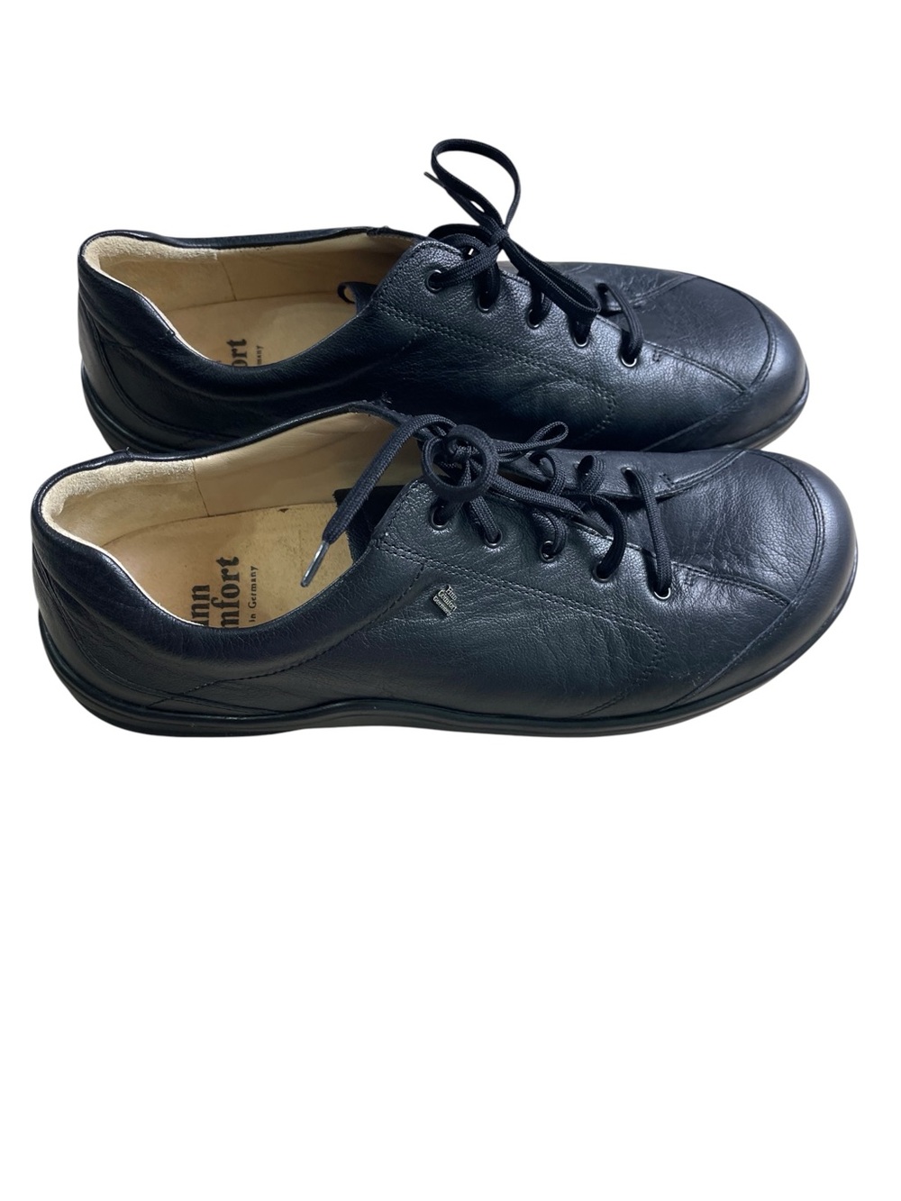 Finn Comfort Black Leather Lace-Up Casual Shoes size 43 - Picture 2 of 6